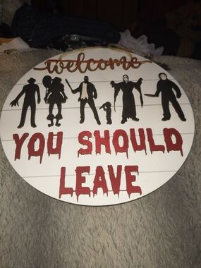 Halloween Villians 3-D Door Hanger